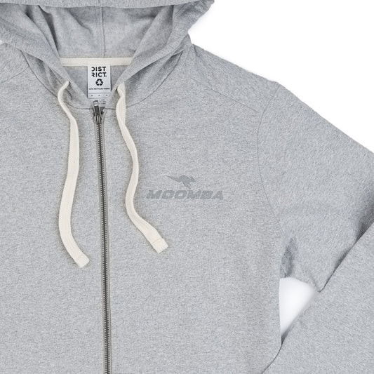Moomba Full-Zip Hoodie - Light Heather Grey - CLEARANCE