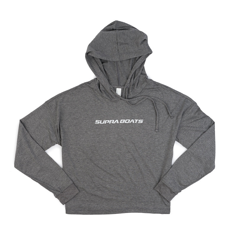Supra Women's LS Midi Hoodie - Grey Frost - CLEARANCE