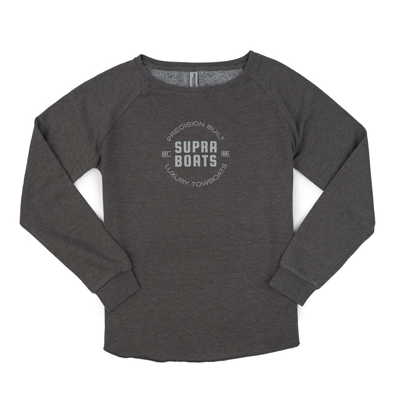 Supra Women's Wave Wash Crewneck Sweatshirt - Shadow - CLEARANCE