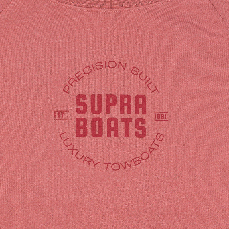 Supra Women's Wave Wash Crewneck Sweatshirt - Dusty Rose