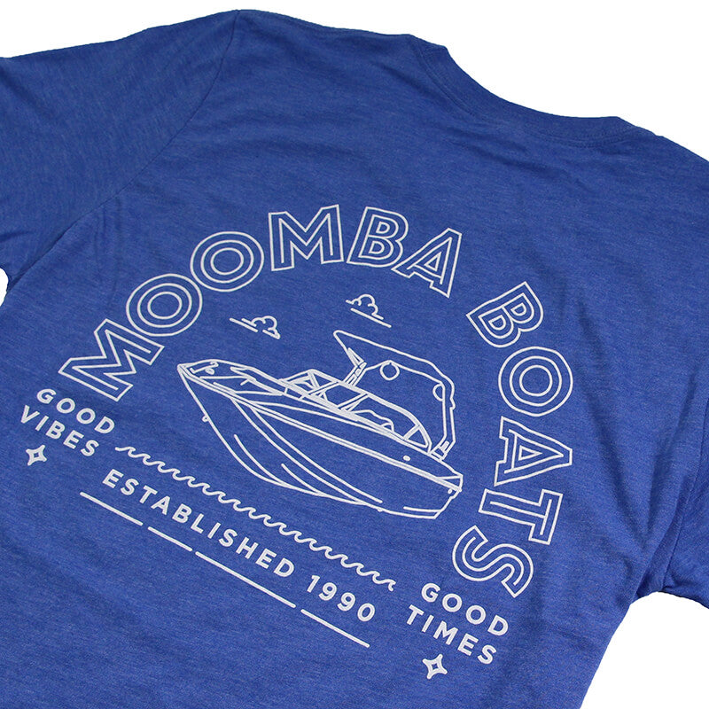 Moomba Good Vibes Tee - Heather Royal - CLEARANCE