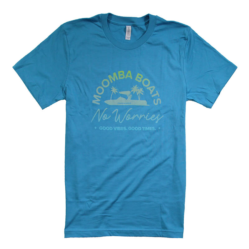 Moomba No Worries Tee - Aqua - CLEARANCE