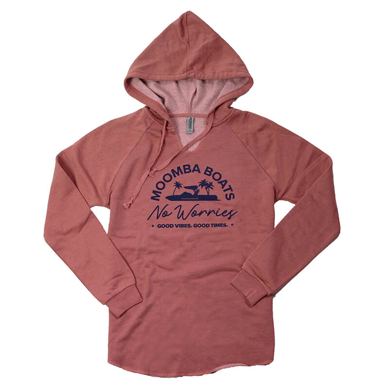 Moomba Ladies No Worries California Hoodie - Dusty Rose