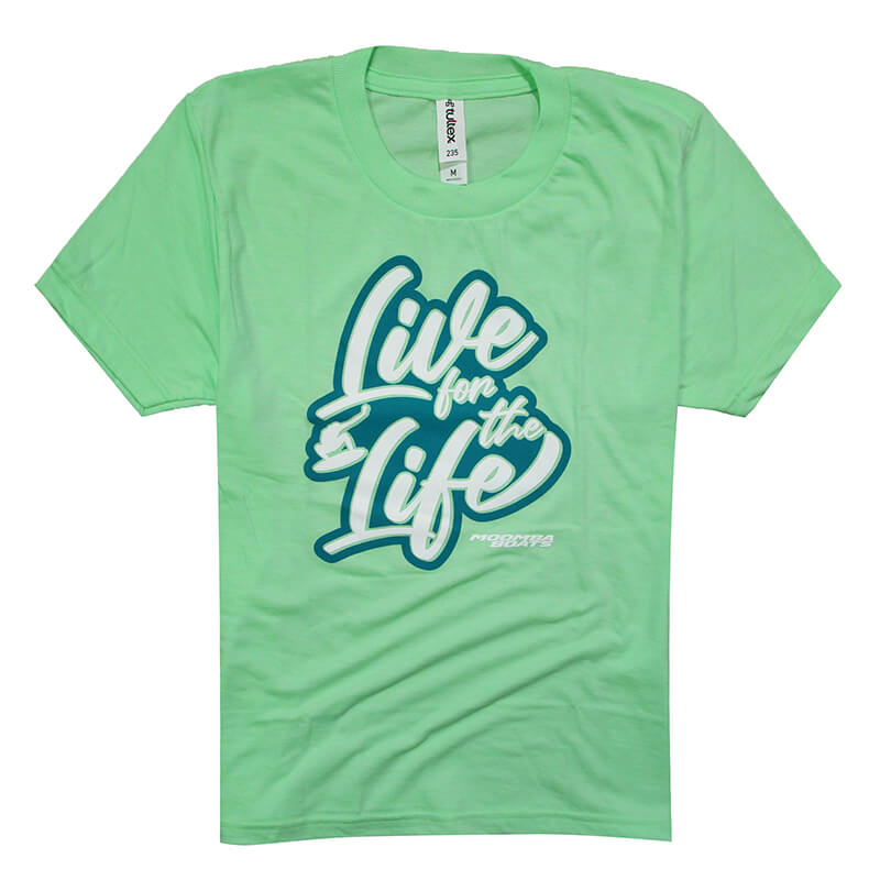 Moomba Youth Live for the Life Tee - Heather Mint - CLEARANCE
