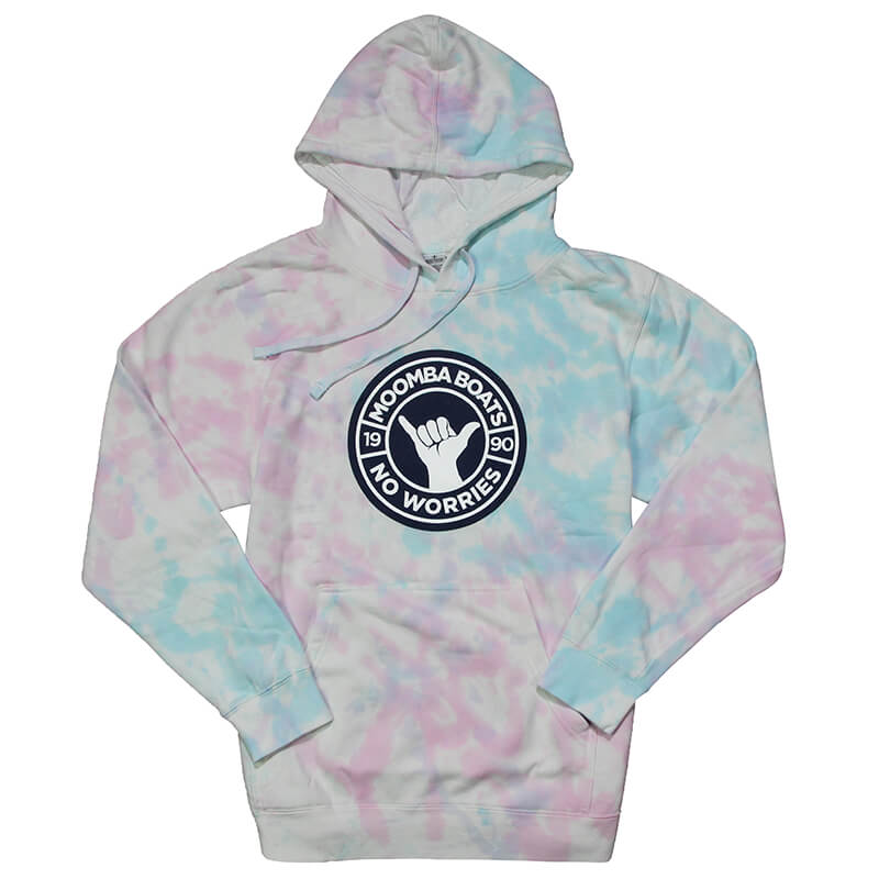 Moomba Vibe Tie Dye Hooded Sweatshirt - Cotton Candy - CLEARANCE
