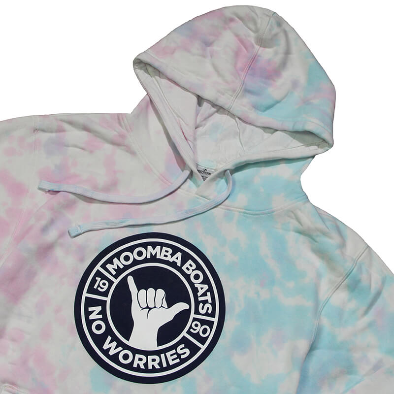 Moomba Vibe Tie Dye Hooded Sweatshirt - Cotton Candy