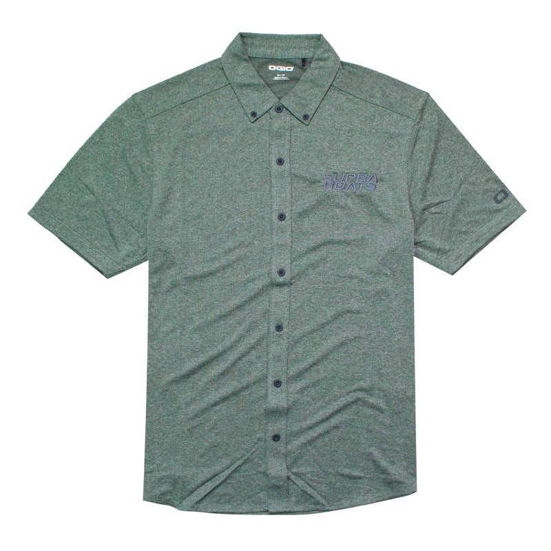 Supra OGIO Full-Button Polo - Drive Green Heather - CLEARANCE