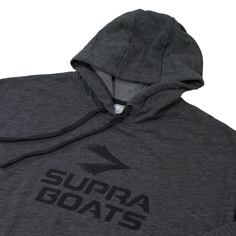 Supra Ladies Cropped Hoodie - Dark Grey Heather - CLEARANCE