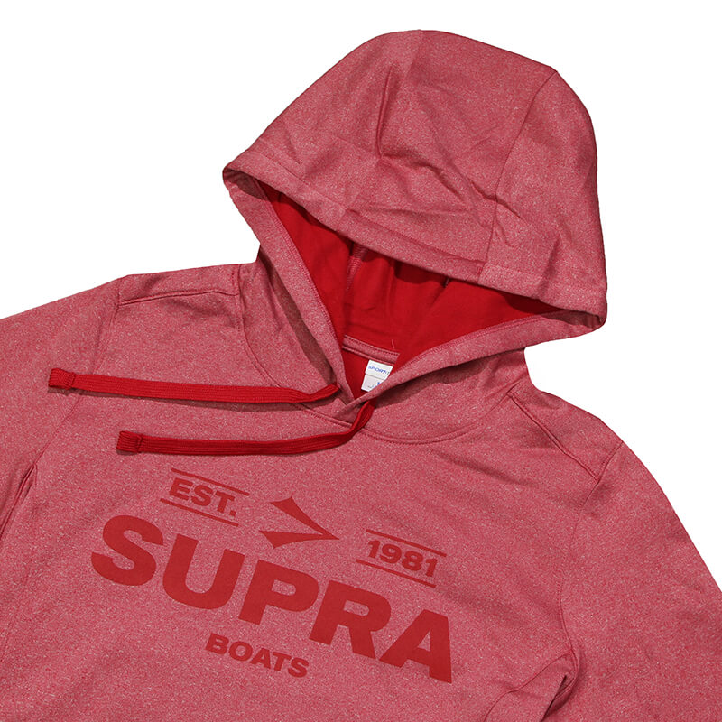 Supra Women's Heather Hooded Sweatshirt - Red Heather