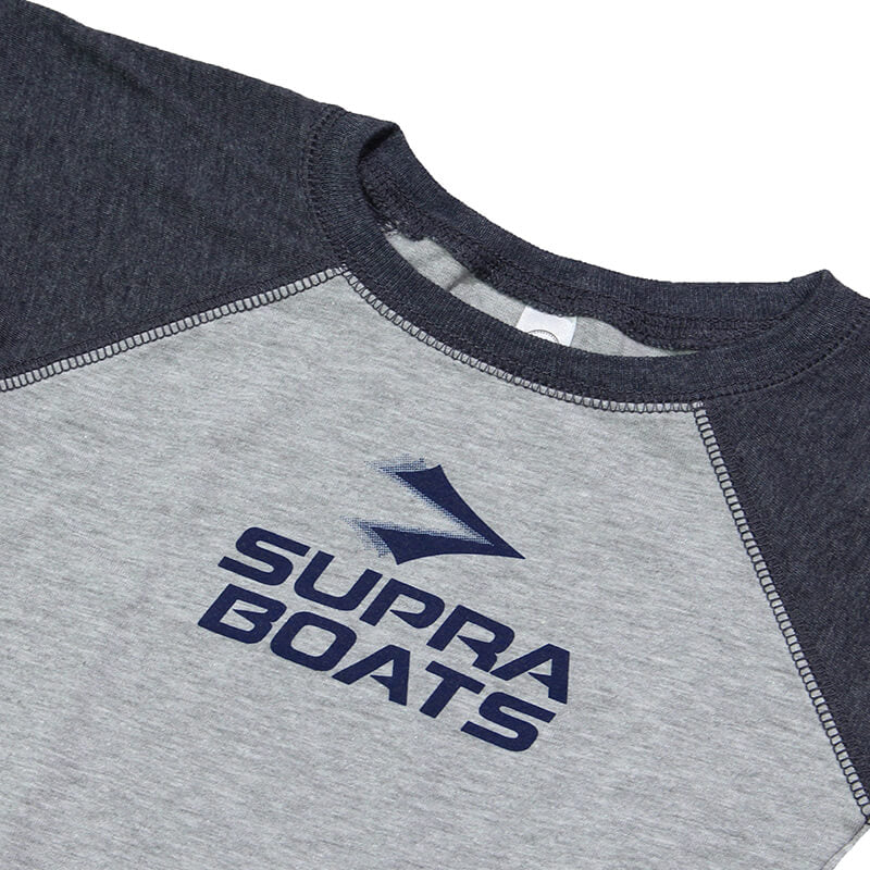 Supra Infant Baseball Onesie - Grey | Navy - CLEARANCE