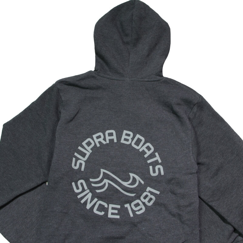 Supra Cool Wave Hooded Sweatshirt - Dark Grey Heather