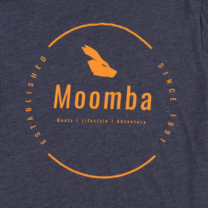 Moomba Lifestyle Adventure Tee - Heather Midnight Navy