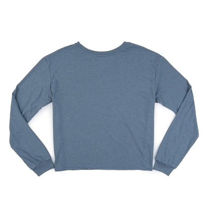Moomba Women's Midi LS Tee - Flint Blue Heather - CLEARANCE