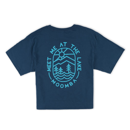 Moomba Women's Meet Me at the Lake Crop Tee - Sea Blue