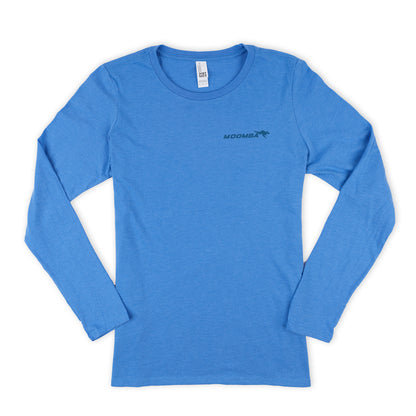 Moomba Women's Meet Me at the Lake Crop LS Tee - Heather Royal