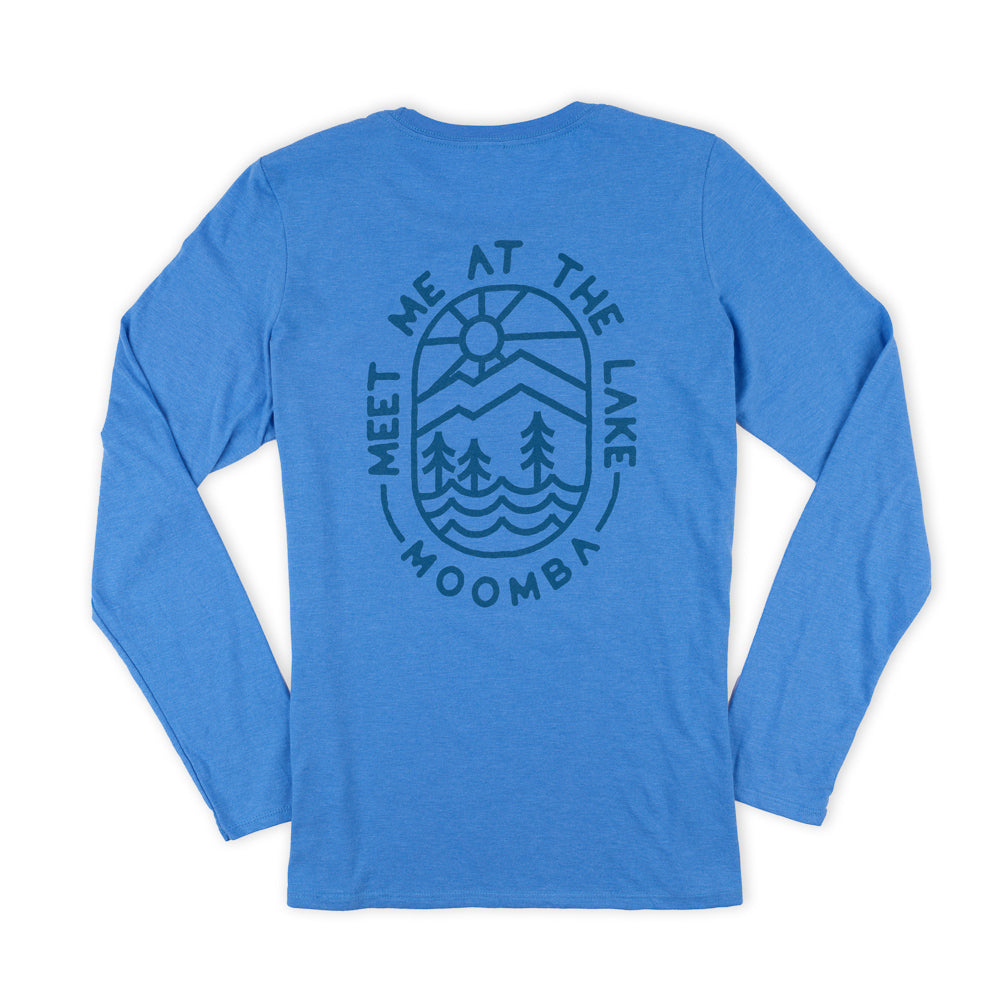 Moomba Women's Meet Me at the Lake Crop LS Tee - Heather Royal