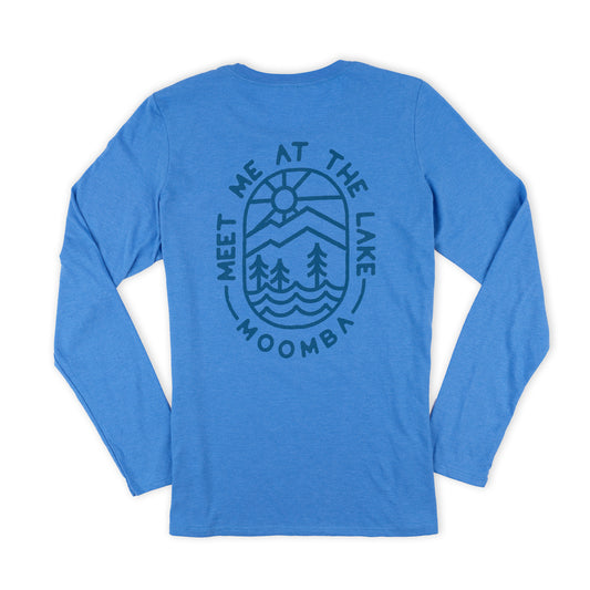 Moomba Women's Meet Me at the Lake Crop LS Tee - Heather Royal