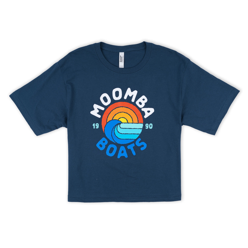 Moomba Women's 1990 Vision Crop Tee - Sea Blue