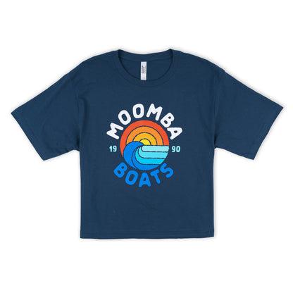 Moomba Women's 1990 Vision Crop Tee - Sea Blue