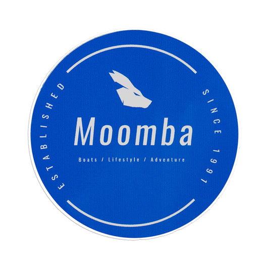 Moomba 3" Adventure Sticker - Blue