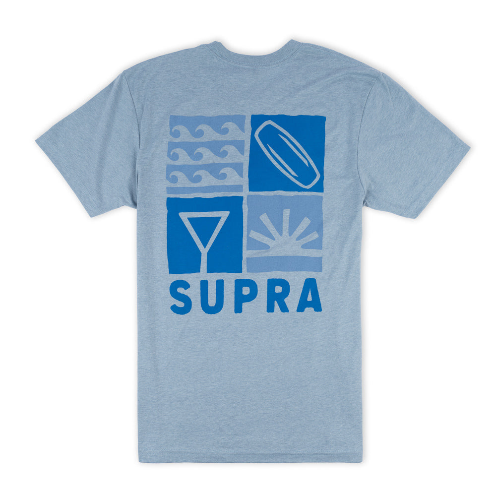 Supra Iconic Tee - Stonewashed Denim