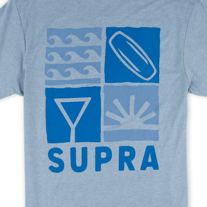 Supra Iconic Tee - Stonewashed Denim