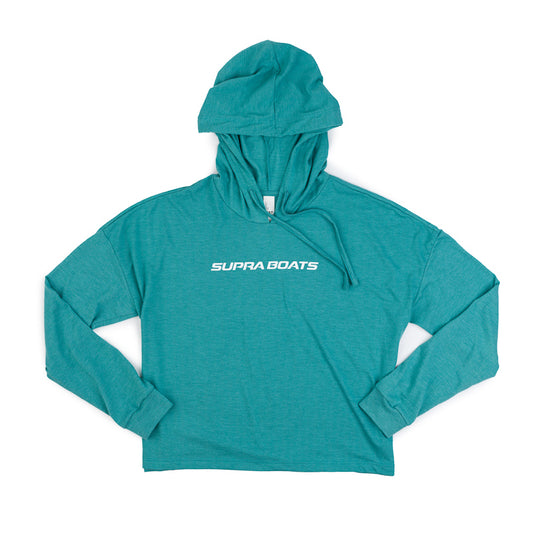 Supra Women's LS Midi Hoodie - Eucalyptus Blue