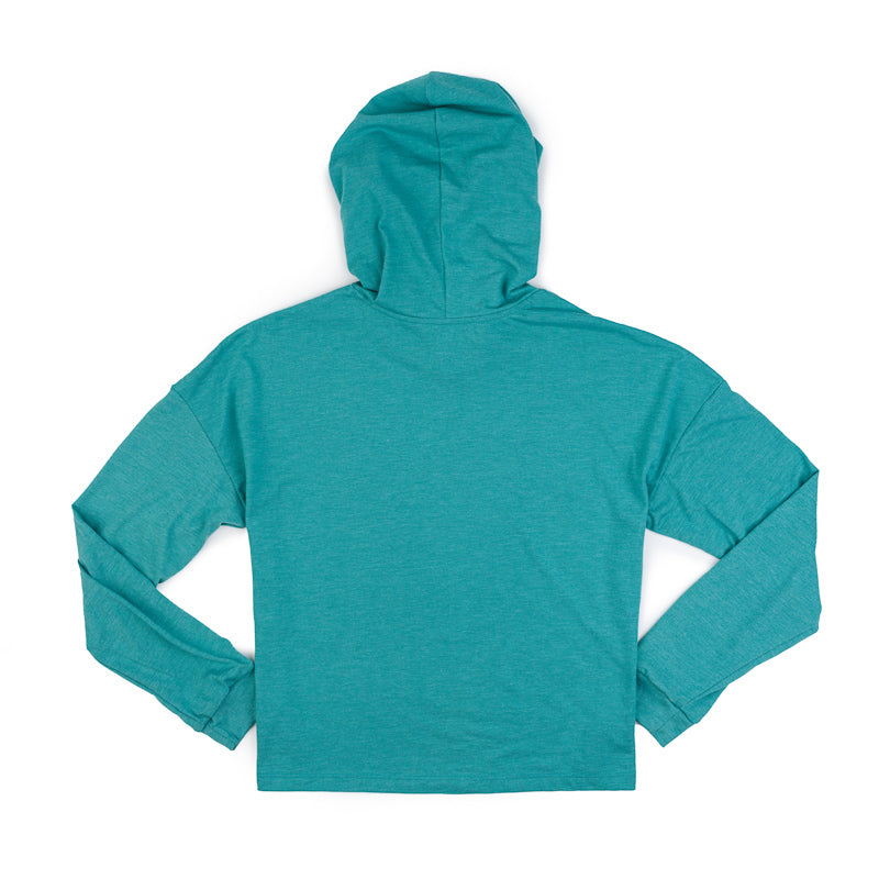 Supra Women's LS Midi Hoodie - Eucalyptus Blue