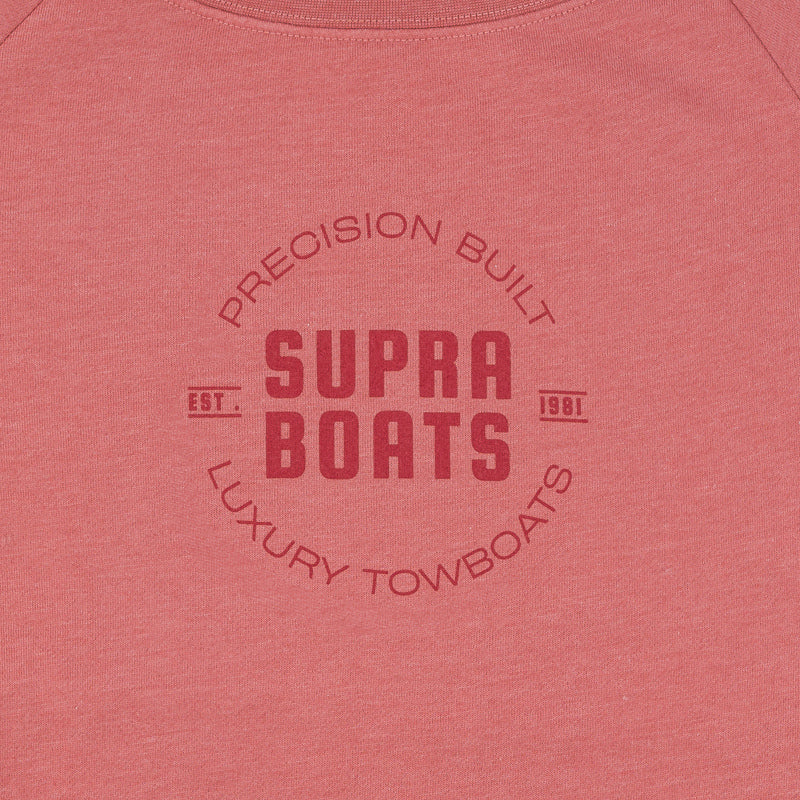 Supra Women's Wave Wash Crewneck Sweatshirt - Dusty Rose