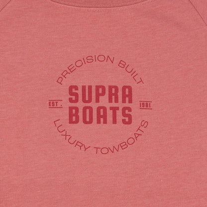 Supra Women's Wave Wash Crewneck Sweatshirt - Dusty Rose - CLEARANCE