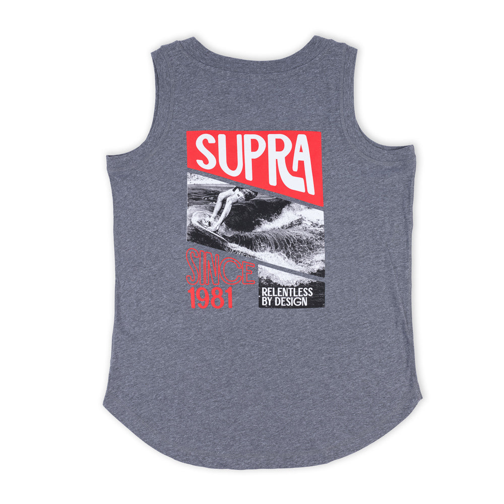 Supra Women's Relentless Tank - Granite Heather