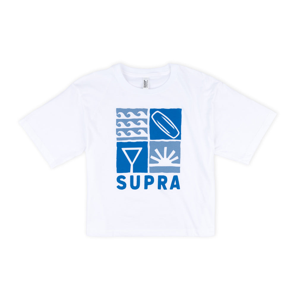 Supra Women's Iconic Crop Tee - White
