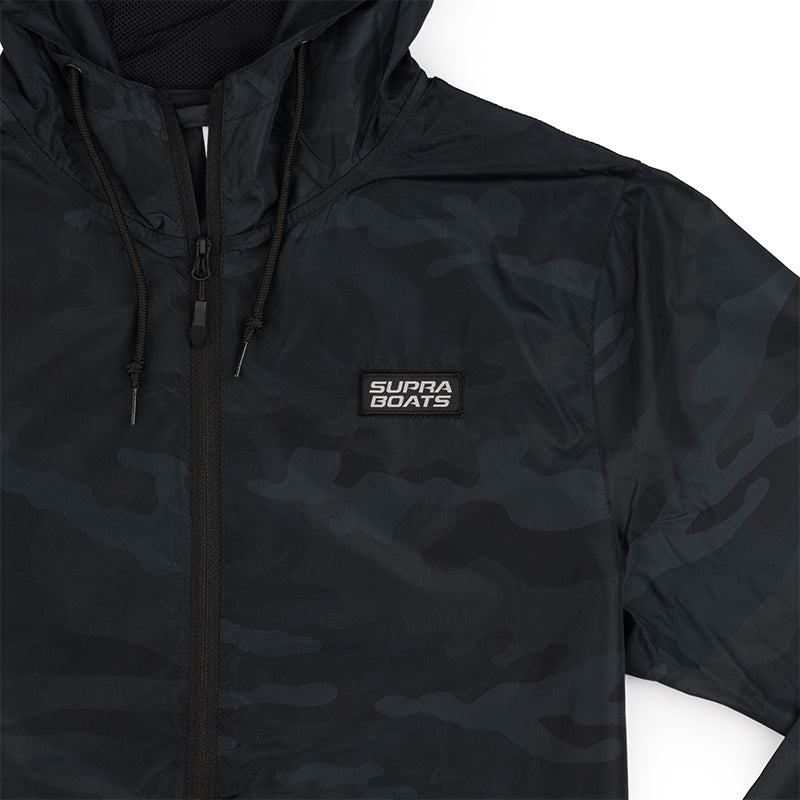 Supra Windbreaker Jacket - Black Camo