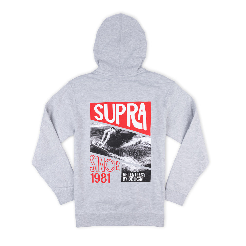 Supra Relentless Hooded Sweatshirt - Light Grey