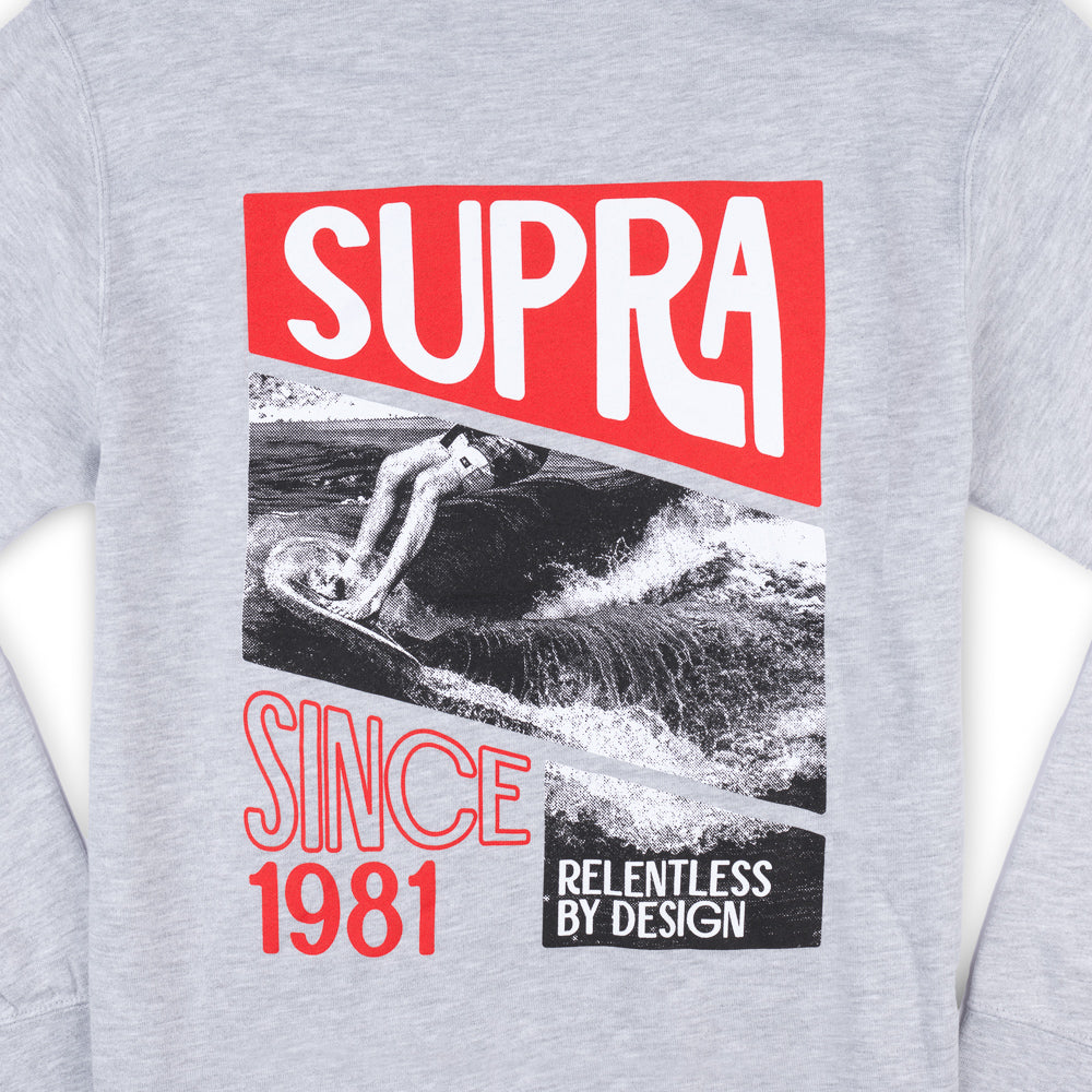 Supra Relentless Hooded Sweatshirt - Light Grey