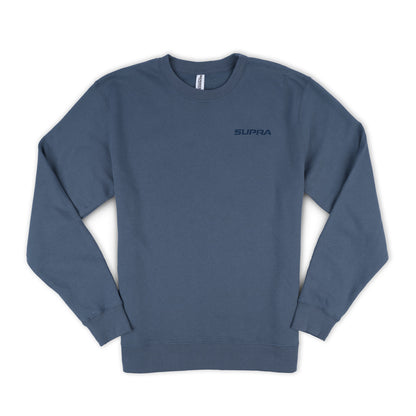 Supra No Apology Crew Sweatshirt - Storm Blue