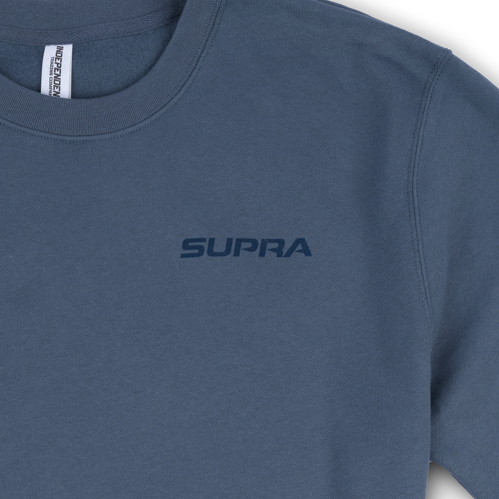 Supra No Apology Crew Sweatshirt - Storm Blue