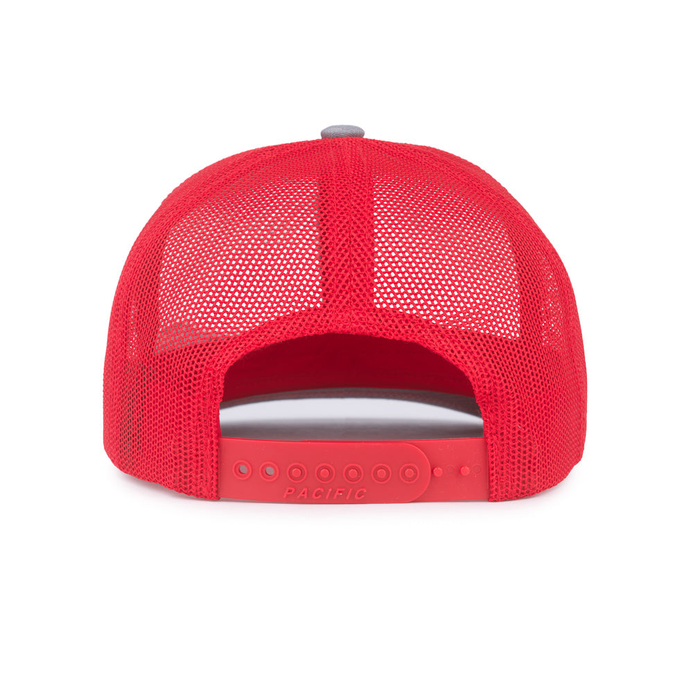 Supra Pacific Trucker Cap - Heather Grey / Red