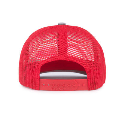Supra Pacific Trucker Cap - Heather Grey / Red