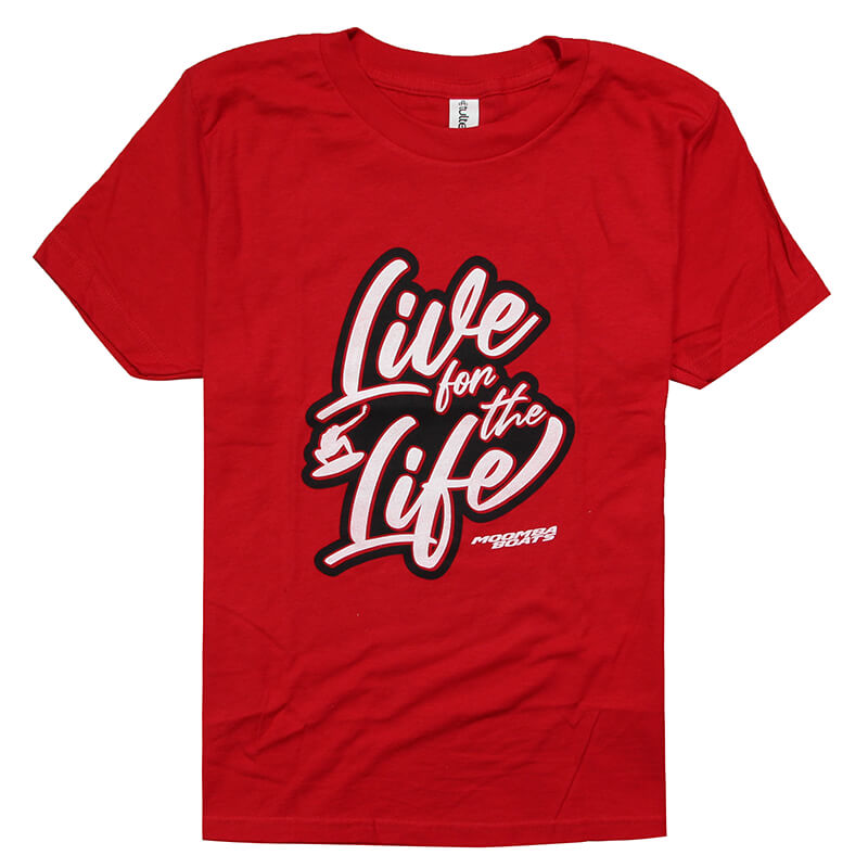Moomba Youth Live for the Life Tee - Red - CLEARANCE