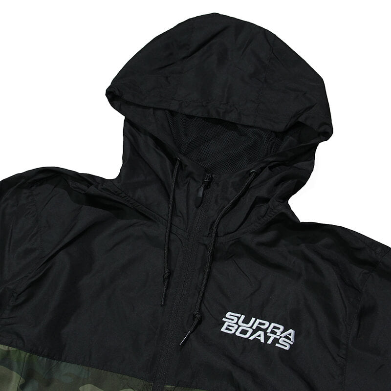 Supra Full-Zip Windbreaker Jacket - Black | Camo